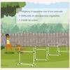 Set of 4 Adjustable Height Dog Agility Hurdles for Dog Training with Carrying Bag Included, 99x65x94cm, White
