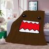 Character D-Domo-kun Throw Lightweight 240g Flannel Blanket Soft Skin-friendly for Summer Cooling