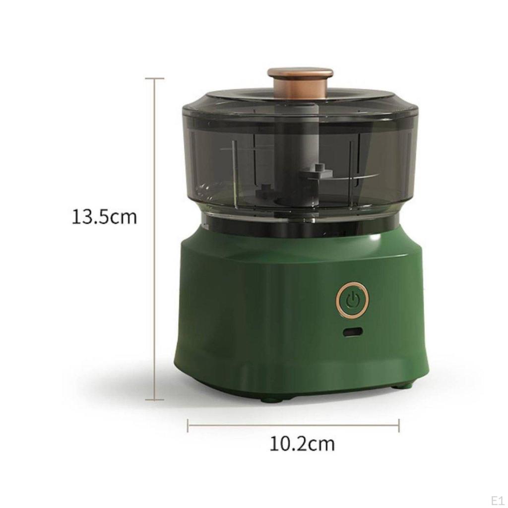 Mini Chopper Multifunctional Puree Blender Maker Cordless Electric Meat for Parents, Infants Green