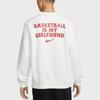 Nike Logo Casual Comfortable Letter Long Sleeve Spliced College Sweatshirt Men sweatshirt White IB5504133