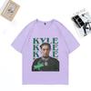 Ankunft Kyle Alessandro bedruckte T-Shirts Unisex DAMEN Heiß Leichter Eurovision Hip Hop Tops Baumwolle Kurzarm Oversized Streetwear