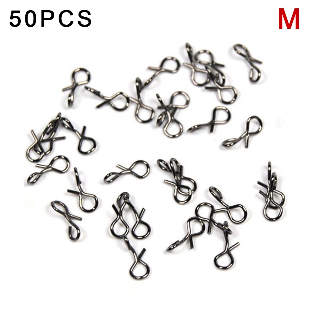 `Links Fly Fishing Snap Hooks Connectors Stainless Steel S/M/L 50pcs/set Useful`