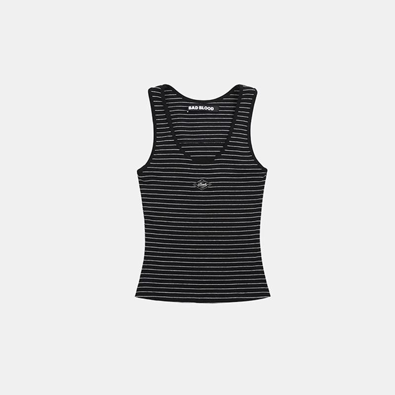 American Spicy Girl Striped Camisole: Women s Slim Fit Sports Top M