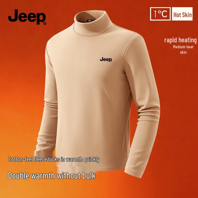 JEEP Men's Thermal Half-Turtleneck Long-Sleeve T-Shirt