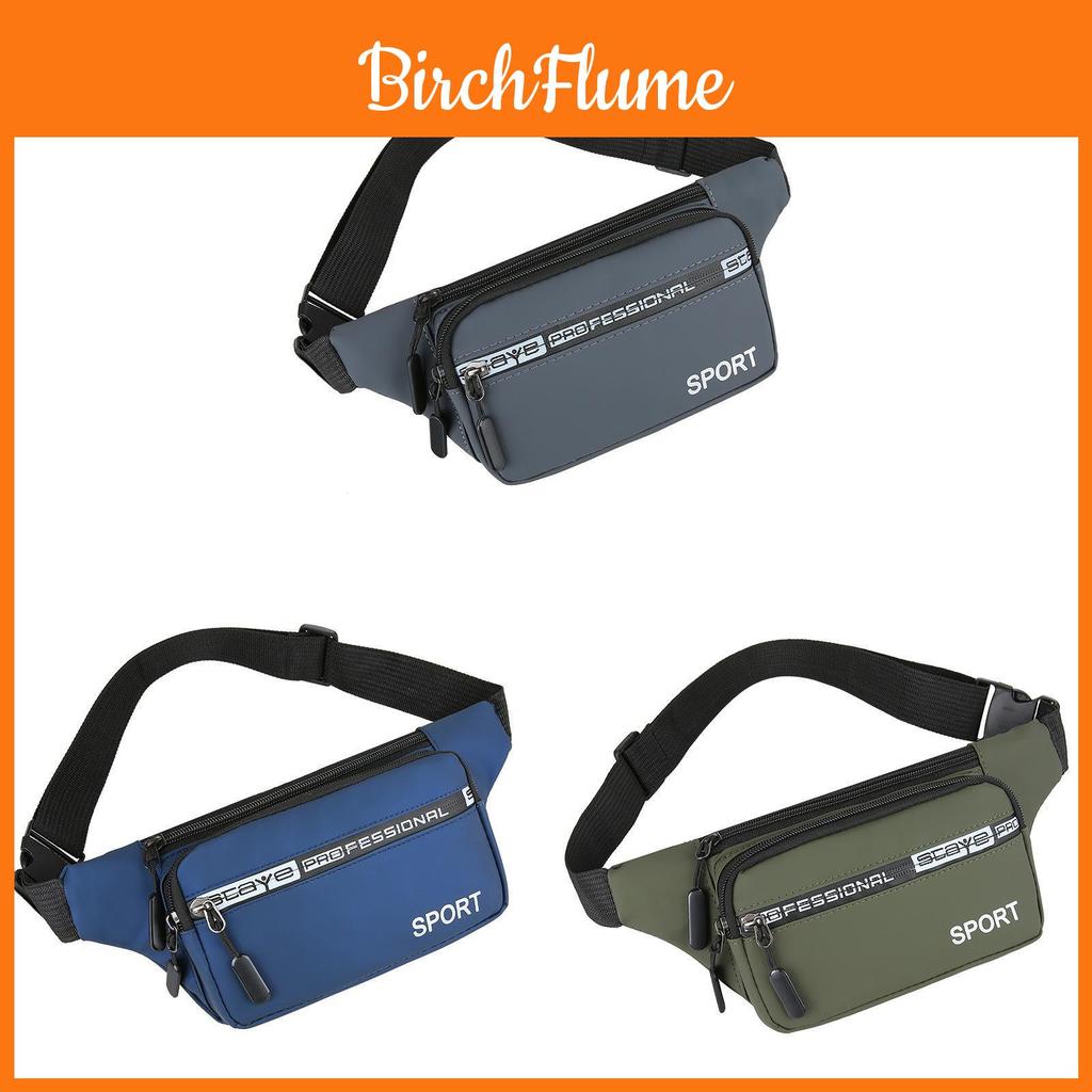 Mens Casual Sports Waist Bag With Waterresistant Nylon For Running And Outdoor Activities