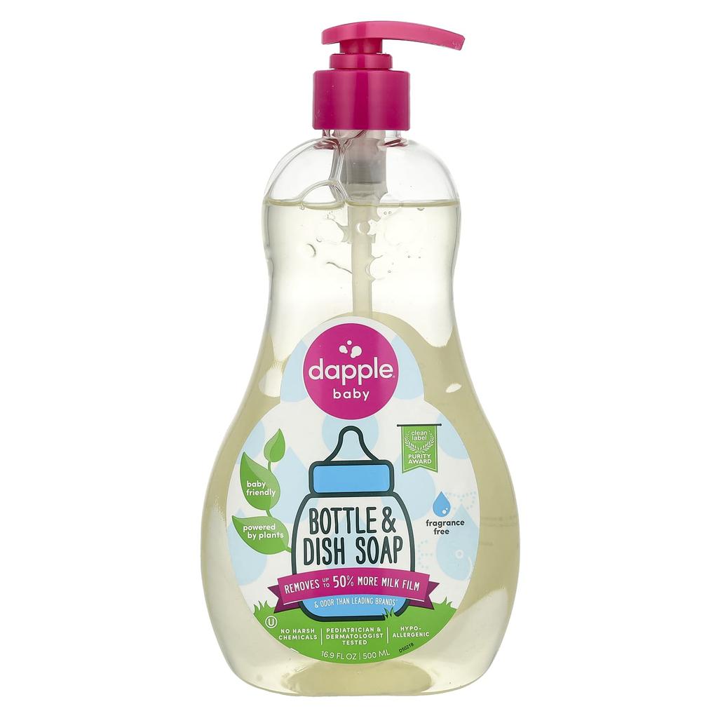 Liquide vaisselle et pour récipients, Sans parfum, 500 ml (16.9 Fl Oz)