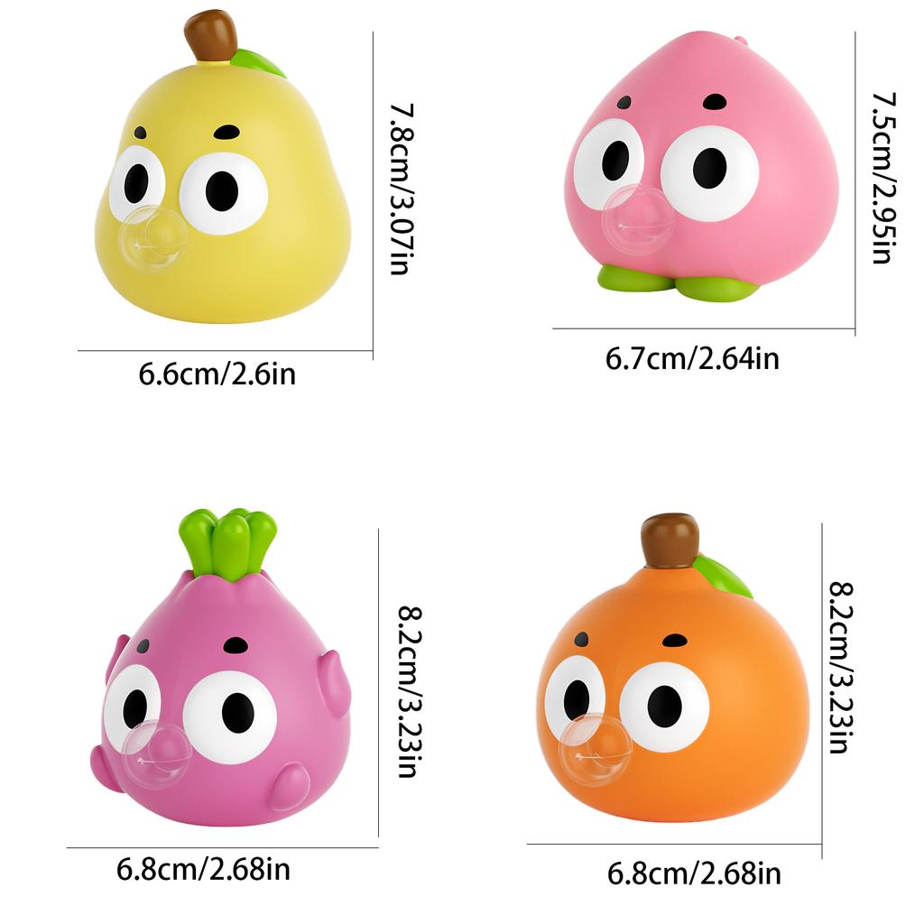Creatief Fruit Spuug Bellen Knijpspeelgoed Zacht Sensorisch Knijpspeelgoed voor Stressverlichting en Handspel