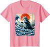 Catzilla Cat Japanese Art Funny Adventure 0hoken Fashion Casual Funny Tshirt S6xl