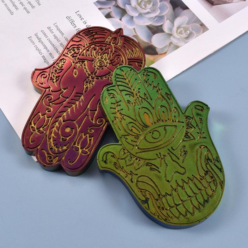 Aroma Plaster Silicone Mold Handicrafts Soap Candle Resin Casting Mold DIY Handmade Cool Hand of Fatima Ornaments Mold