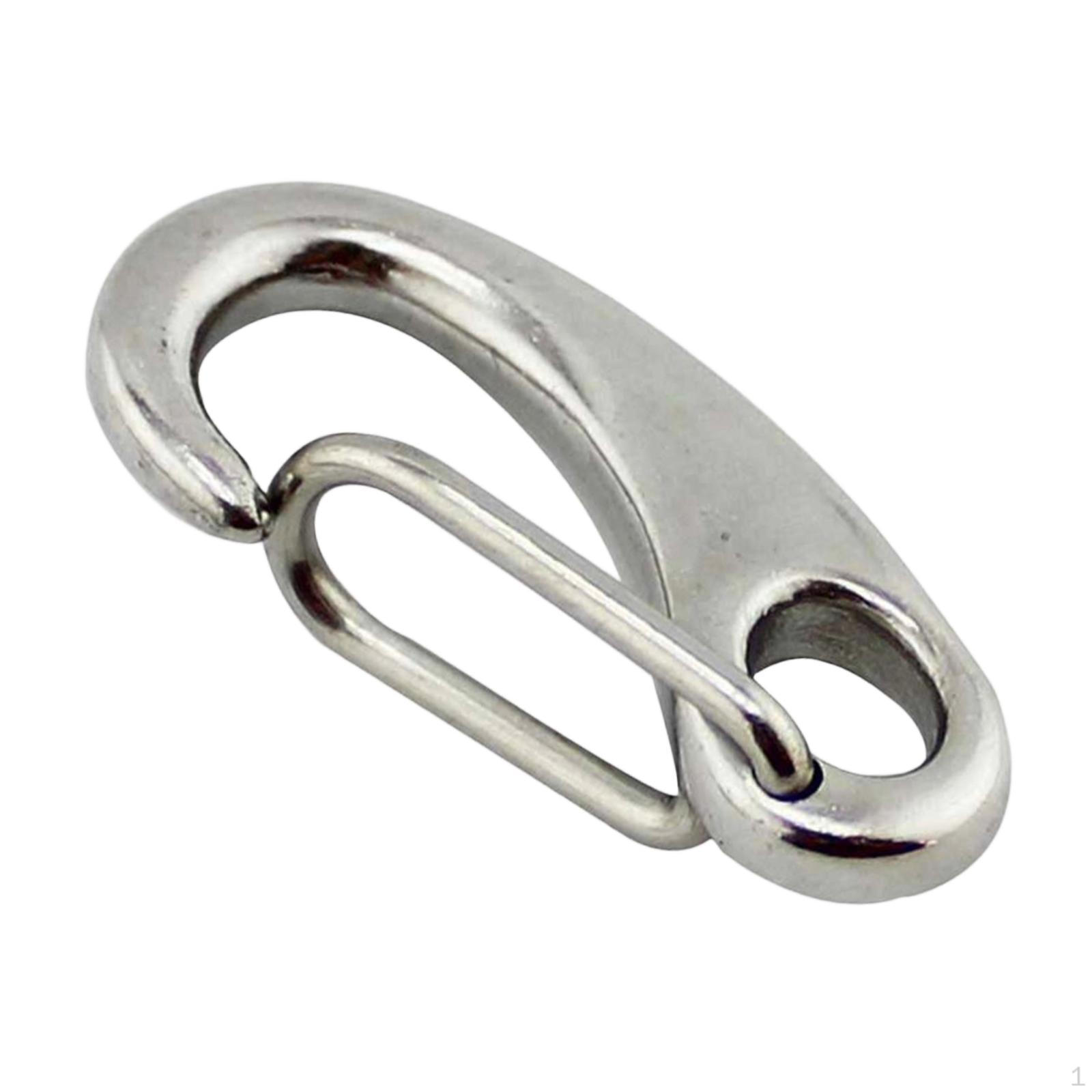 Key Carabiners Clip, Keyring Clips Snap Hook, Multifunction Stainless Steel Carabiner 3cm