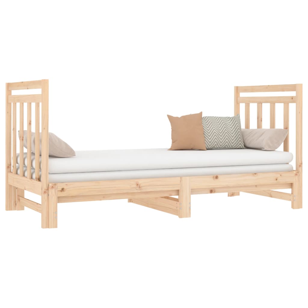 Vidaxl Extendable Bed, 2X(90X190) Cm, Light Pine Wood