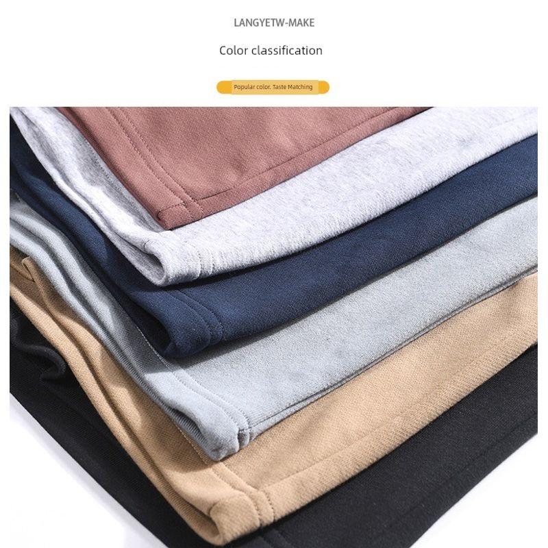 Export Balance Cargo with Logo Cut off Men Terry Cotton Shorts Summer Loose Sports and Leisure Export Parka Beach Shorts