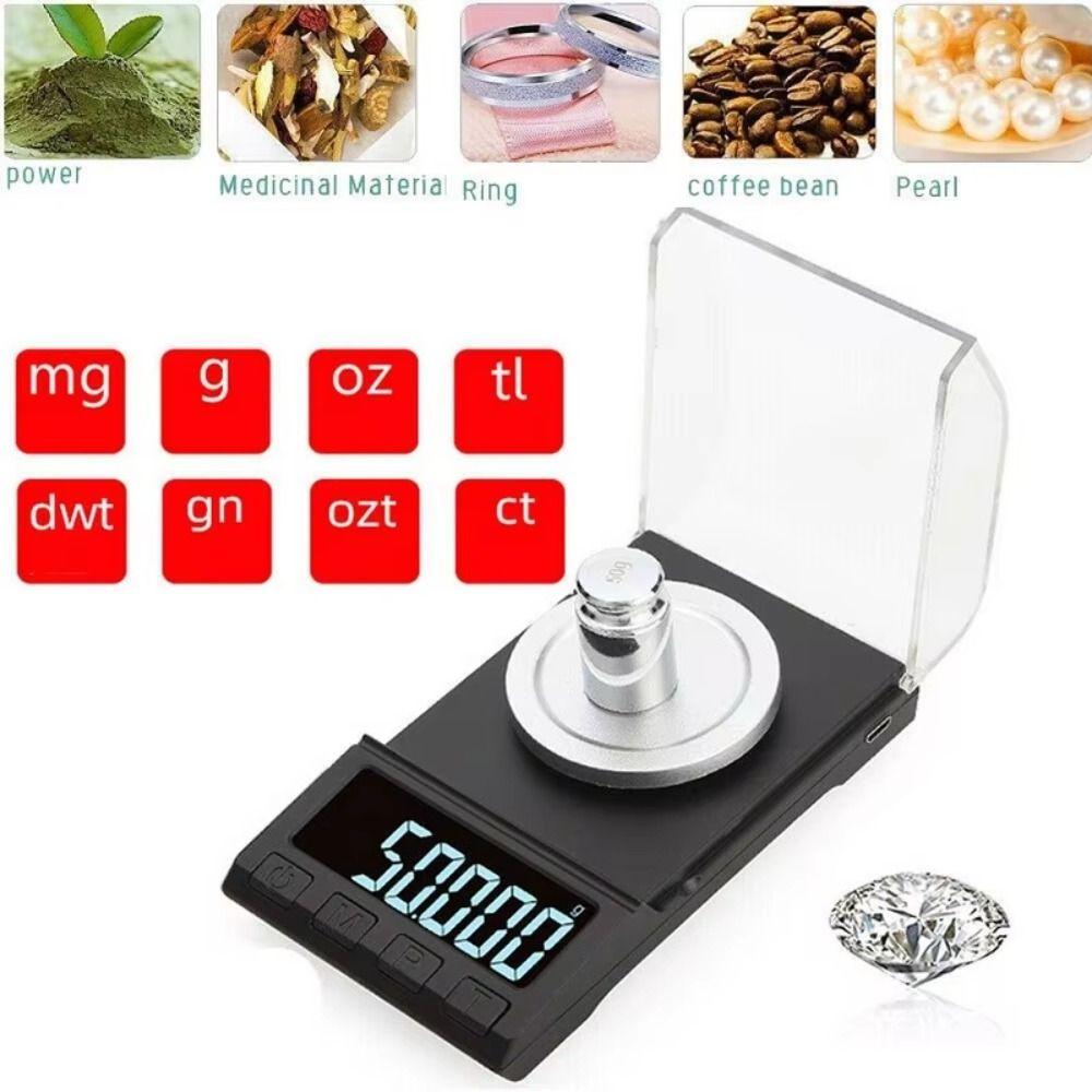 High Precision Jewelry Scale Portable Weight Milligram Scale  Jewelry Reload