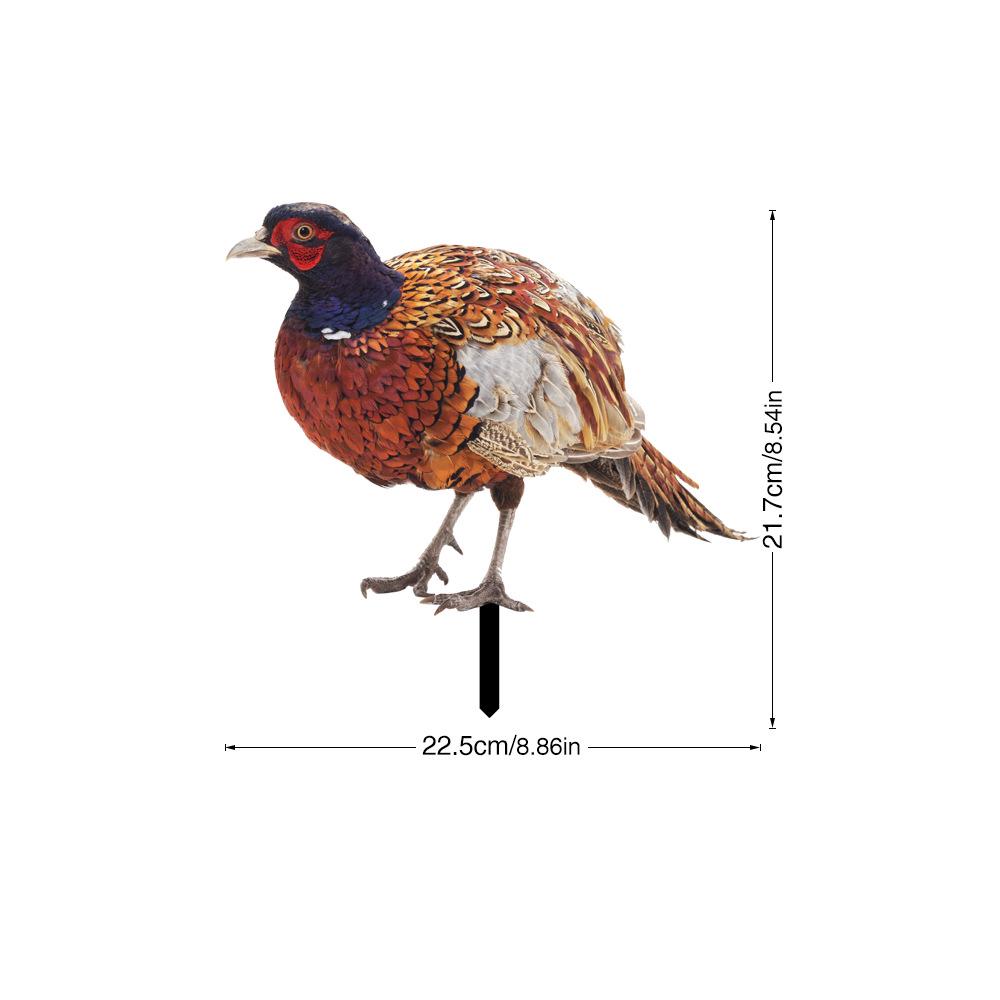 YKLU069-256 3D Rooster, Hen, Duck & Pig Outdoor Garden Decoration Plug