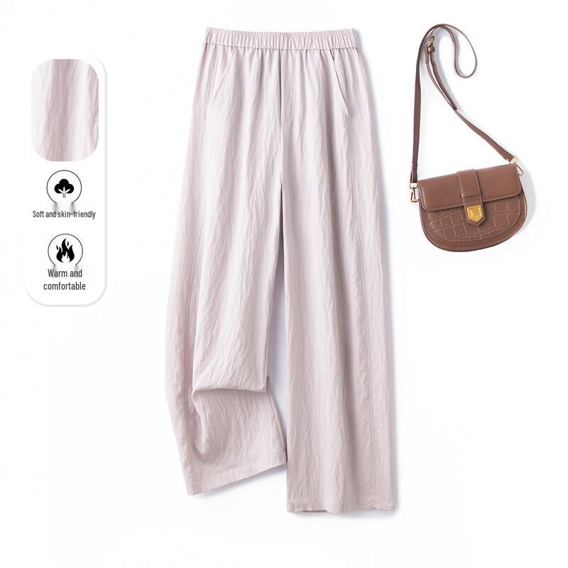 Srcr Women s 19 Momme Silk Straight Casual Pants 2XL