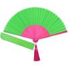 Nishikawa Shouroku Shoten Folding with Fan Green X Fan, Summer, Bag, Two-Color, byCOLOR, Pink, Women's