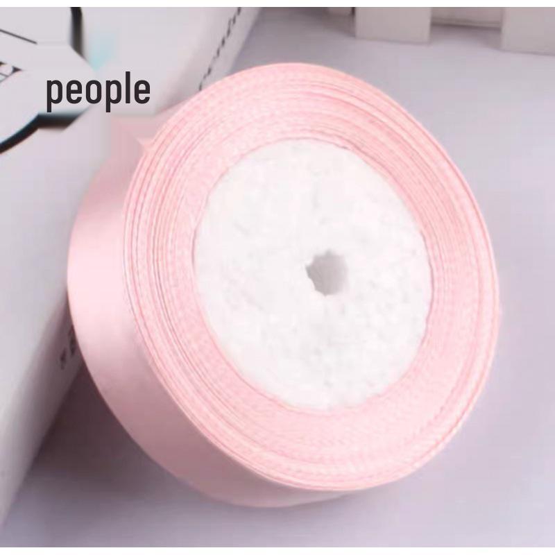 2.5cm Satin Floral Silk Ribbon Headband, Gift & Cake DIY, 25mm Polyester Craft Webbing