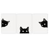 Black Cat Art Decorative Animal Cat Wall Modern Contemporary Poster Sofa Background Wall Hanging for Living Fully Framed 3-Panel Panel, Painting, Art,