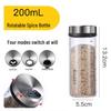 Langxi 200ml Glass Seasoning Bottles with Rotating Lids (2-Pack)