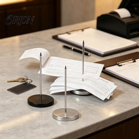 Bill Fork for Restaurant Metal Receipt Holder Spike, Desktop Clip Nail Tool, Durable Shaft Organizer Restaurants Offices Paper Notes And Memos