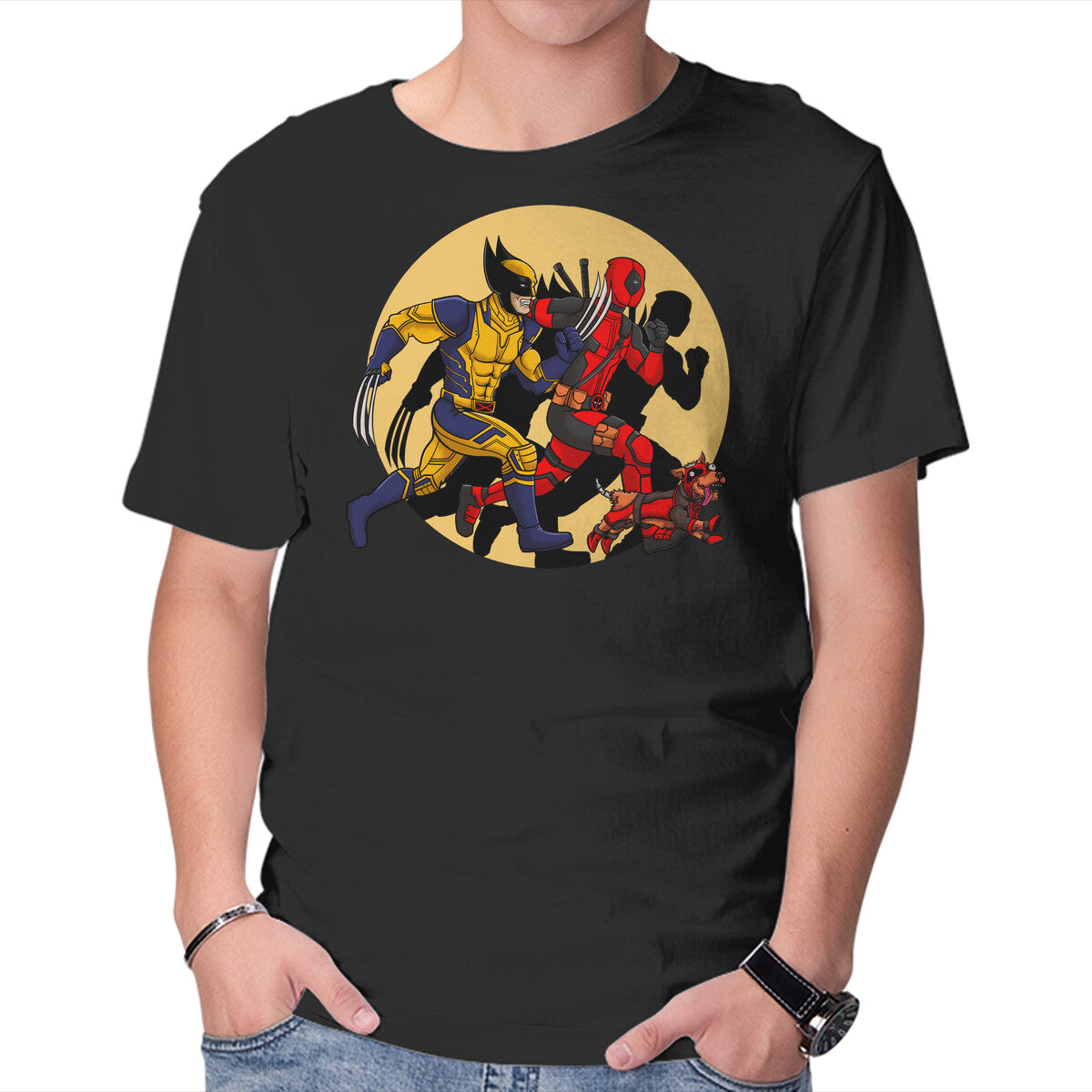 Unisex Crew Neck T-Shirt The Adventure Of Deapool And Wolverine Graphic Short Sleeve Casual Tee S