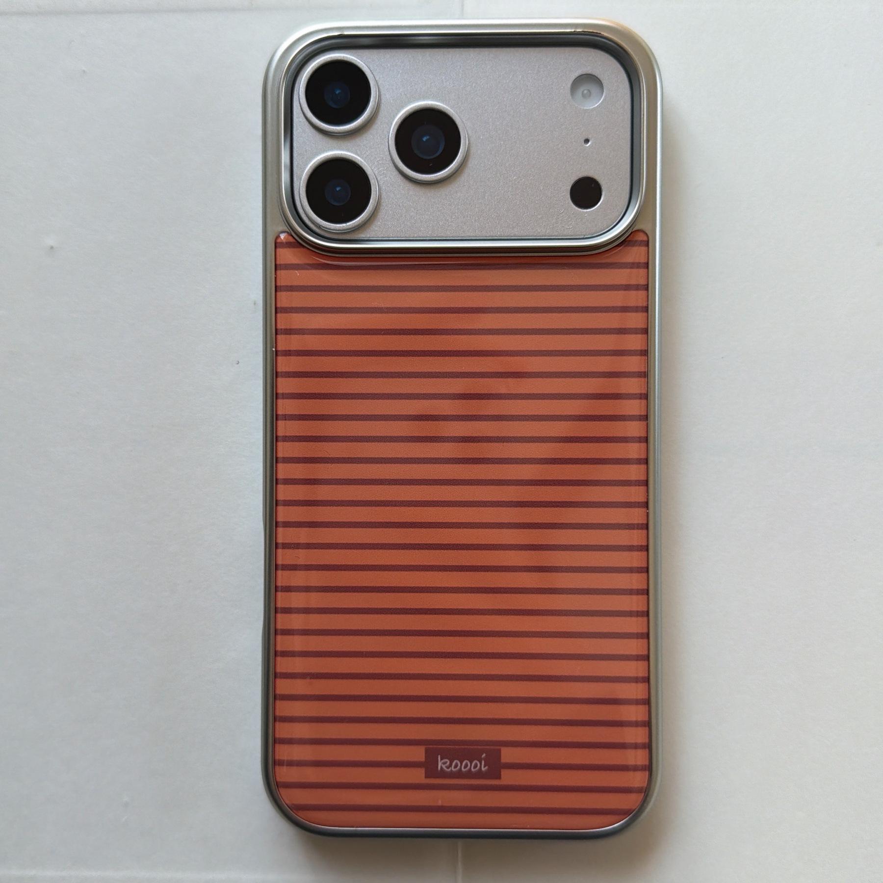 

Trendy Silver Edge Drip Glue Color Block iPhone 17 Pro Max Case - Drop-Proof with Three-Color Stripes iPhone 13
