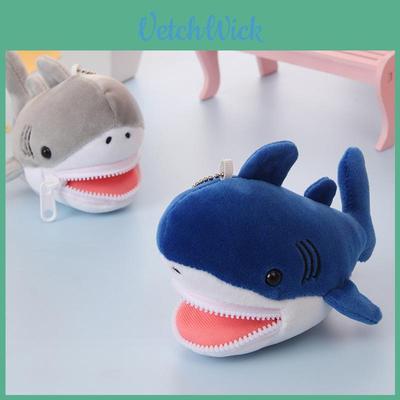 Cute Shark Blue Whale Orcinus Orca Plush Doll Pendant Wallet For Kids Gift And Accessories