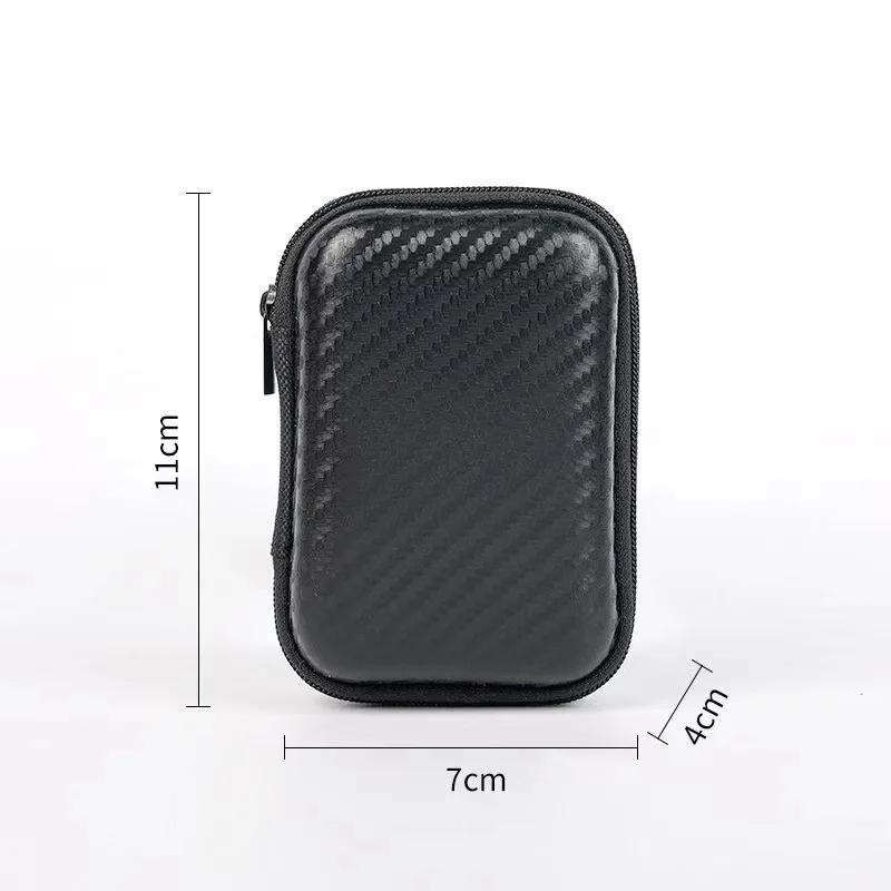

1PCS Stylish Eva Headphone Data Cable Storage Hard Drive Bag Simple Portable Charger Headphone Zipper Box