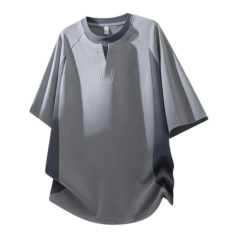 Men's Trendy Color Block Patchwork Loose T-Shirt