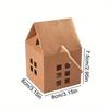 25 Stück Hausförmige Geschenkboxen mit Henkel Kraftpapier Süßigkeitenboxen Hochzeitsgastgeschenk-Boxen Aufbewahrungsboxen Verpackungsboxen Dekoration