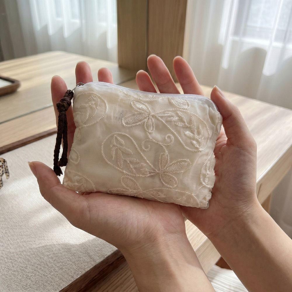 Organza Lace Embroidered Storage Bag Flower Jewelry Storage Bag Home Supplies