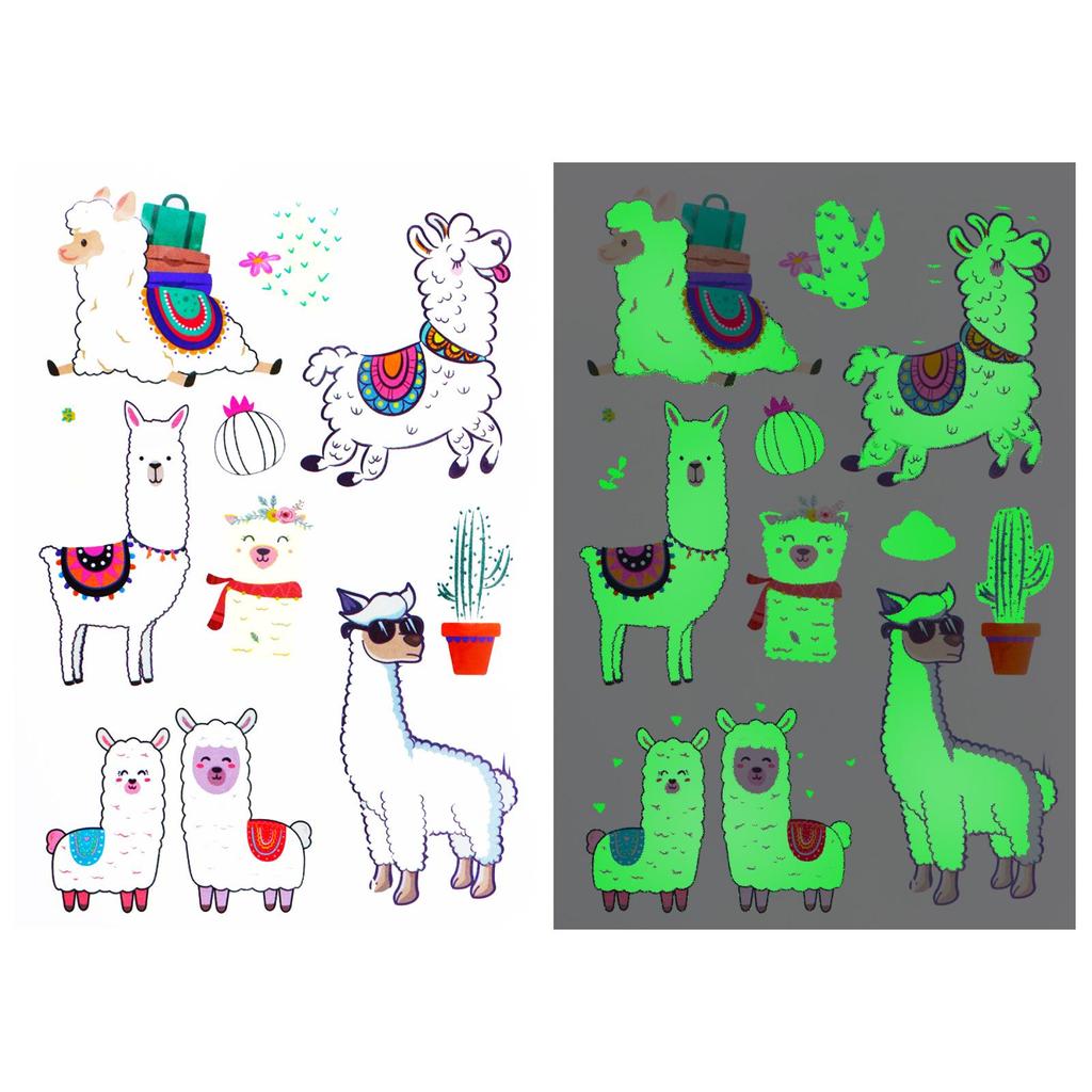 Tattoo Stickers Luminous Child Kid Temporary Fake Tattoos Glow Paste On Face Arm Leg for Children Body Art Unicorn Sticker Toy