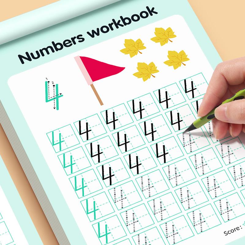 48-Page Kids Writing Workbook with Number 0-100 Tracing Sheets Interactive Learning Activities, for Preschool, Kindergarten, Educational Workbook