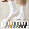 Male Spring and Autumn Leisure Pure Cotton Pure Color Boneless Breathable Deodorant Can Not Afford Ball Socks