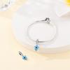 Charms Plata  Blue Flower Beads Fit Original  Bracelets Charms For Women Jewelry Diy Making Gifts