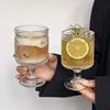 Ins Style Striped Tall Glass