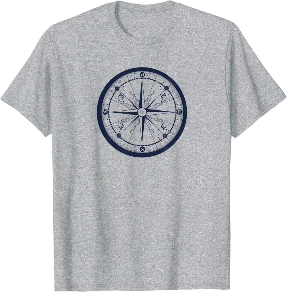 Bussola Vela Escursionismo Avventura Maglietta Grafica Magliette Casual Cotone Quotidiano Quattro Stagioni Magliette Abbigliamento Uomo Magliette Uomo