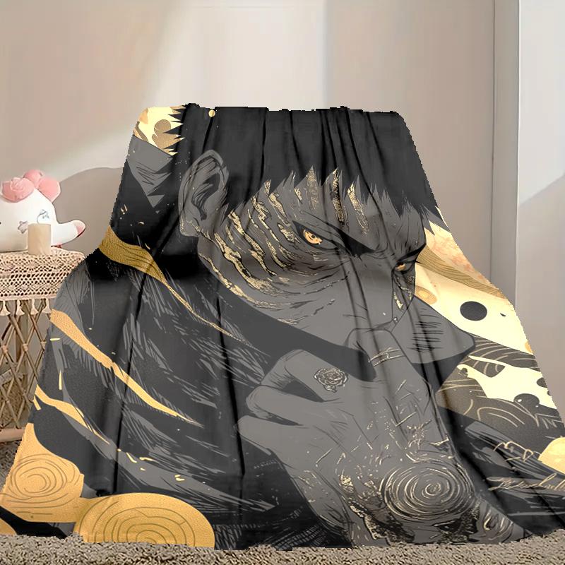 1pc Digital Print Nap Blanket, naruto Blanket for Home Use, All Season Warmth, Christmas and Valentine's Day Gift Blanket