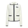 Martine Golf Fluffy Zip Up Cardigan_Off-White