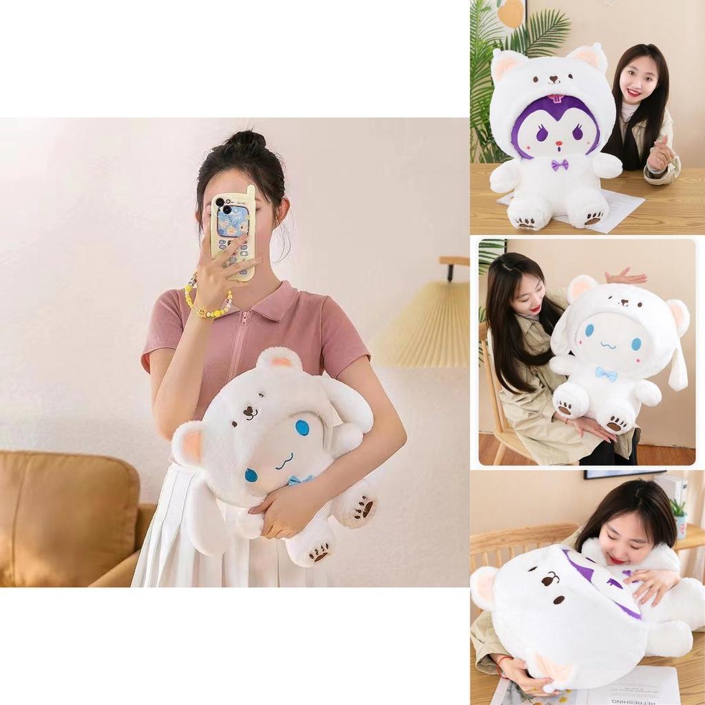 Super Soft Plush White Bear Toy With Transforming Feature For All Ages Ideal Gift For Girls, Boys, And Couples