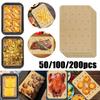 50-200Pcs Air Fryer Paper Disposable Liners Non-Stick Baking Kitchen Baking Micro-Wave Barbecue Oven Fryer Papers Steamer Paper