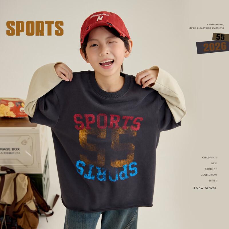 

Chenchen Mama West Coast Boys Faux Layered Sweatshirt 9523D 170