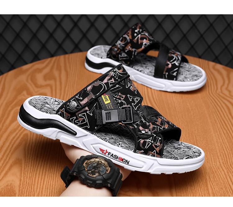 Fashion Men's Slippers 2024 New Style Summer Outdoor Sports Anti-skid Wear-resistant Sandals Beach Slippers