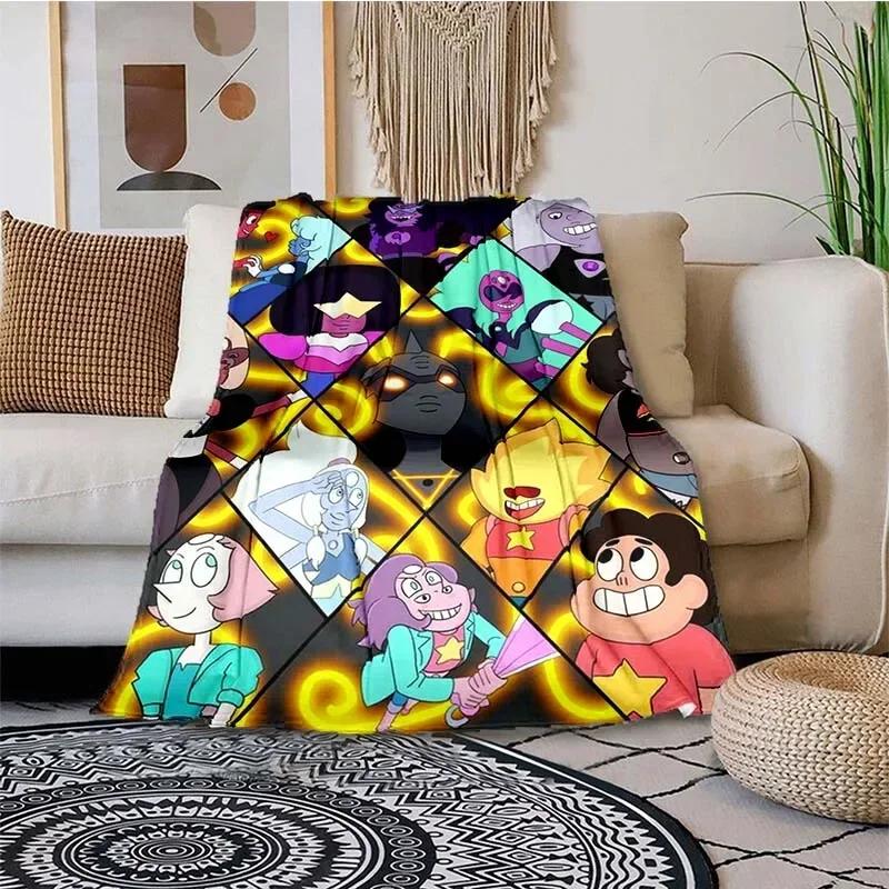 Steven Universe Cartoon Throw Blanket for Kids Warm Flannel Blanket for Bed Bedroom Sofa Travel Picnic Birthday Gift