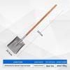 Iron Shovel with Manganese Steel Square Head & Wooden Handle, Natural Color, Large Size for Construction