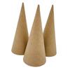 3x Paper Mache Cones, Cardboard Cones Party Supplies, DIY Christmas Tree Decoration Open Bottom for