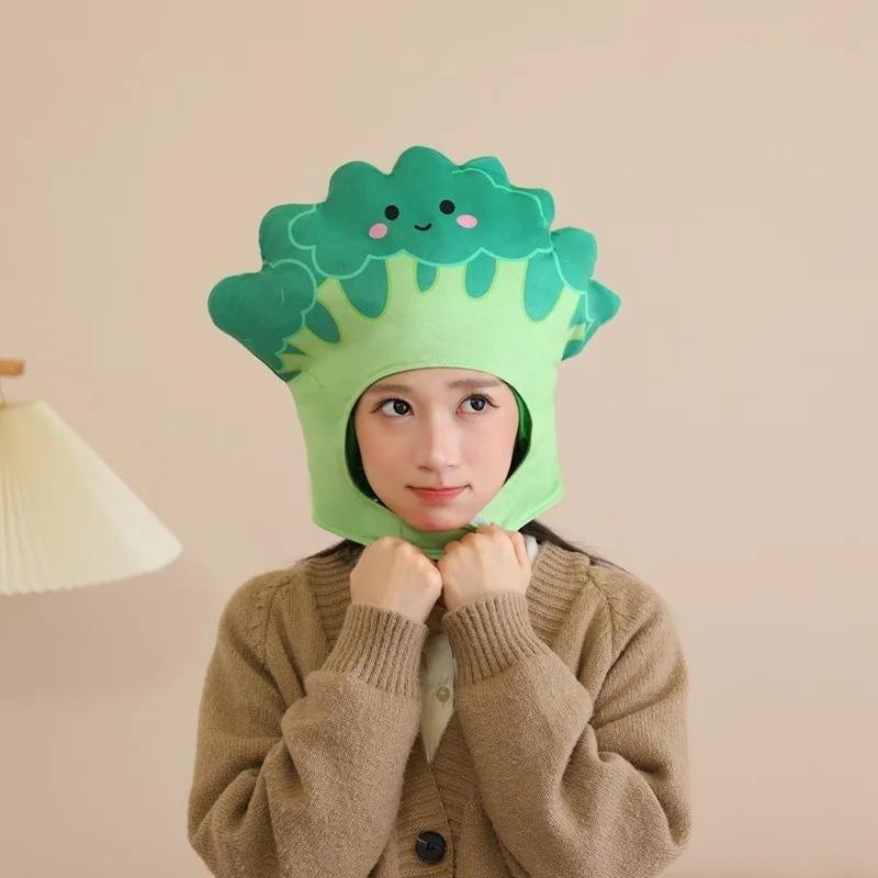 Cartoon Costume Headpiece Performance PropVegetable Hat Broccoli Print Headband Photo Prop