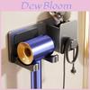 Plastic Hair Dryer Holder Wall Mount No Drilling Bathroom Storage Shelf For Handheld Devices