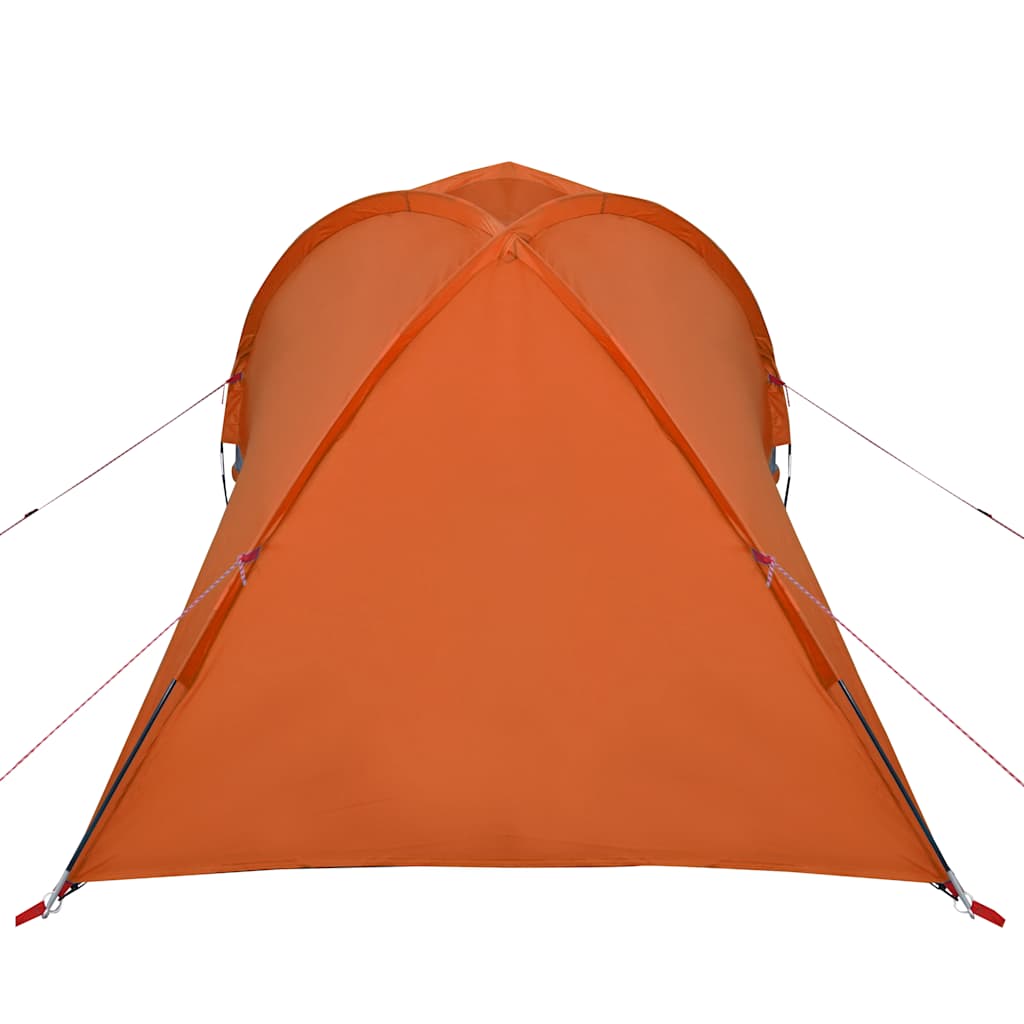 Dome Camping Tent for 2 Persons Grey and Orange Waterproof