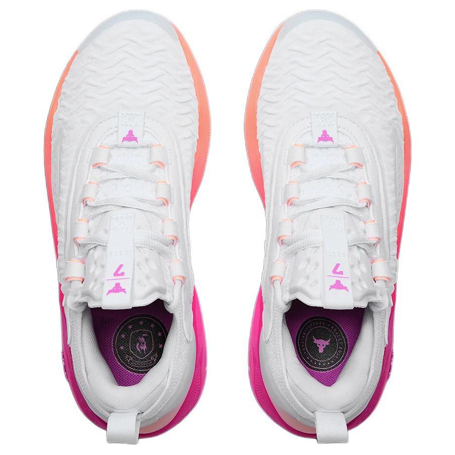 Under Armour Project Rock 7 White Vivid Magenta Women Sneakers 3027601-101